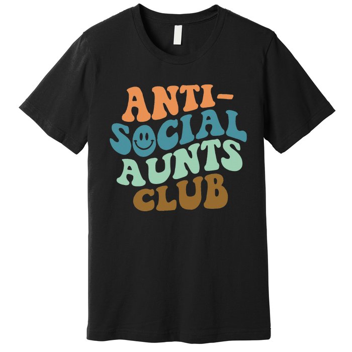 Aunt Life Soccer Auntie Mothers Day Messy Bun  Funny Premium T-Shirt