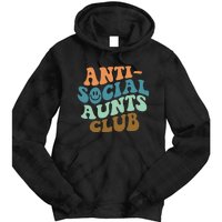 Aunt Life Soccer Auntie Mothers Day Messy Bun  Funny Tie Dye Hoodie