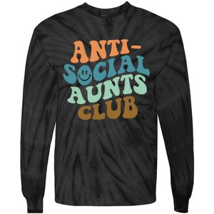 Aunt Life Soccer Auntie Mothers Day Messy Bun  Funny Tie-Dye Long Sleeve Shirt