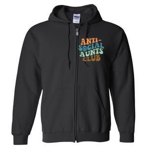 Aunt Life Soccer Auntie Mothers Day Messy Bun  Funny Full Zip Hoodie