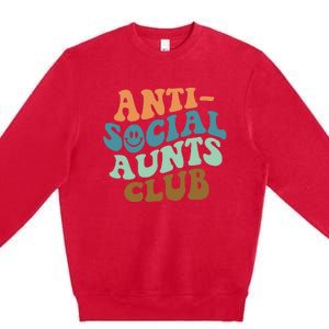 Aunt Life Soccer Auntie Mothers Day Messy Bun  Funny Premium Crewneck Sweatshirt