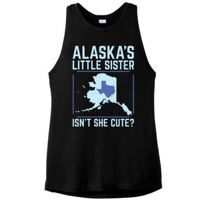 Alaskas Little Sister Isnt She Cute Texas Ladies PosiCharge Tri-Blend Wicking Tank