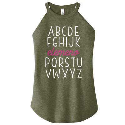 Abc Learning Teaching Alphabet Preschool Teacher Eleo Cool Gift Women’s Perfect Tri Rocker Tank