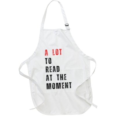 A Lot To Read At The Moment Full-Length Apron With Pockets