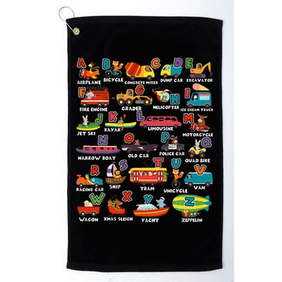 Alphabet Learning Transportation Animal Letter ABCs teacher Golf Towel