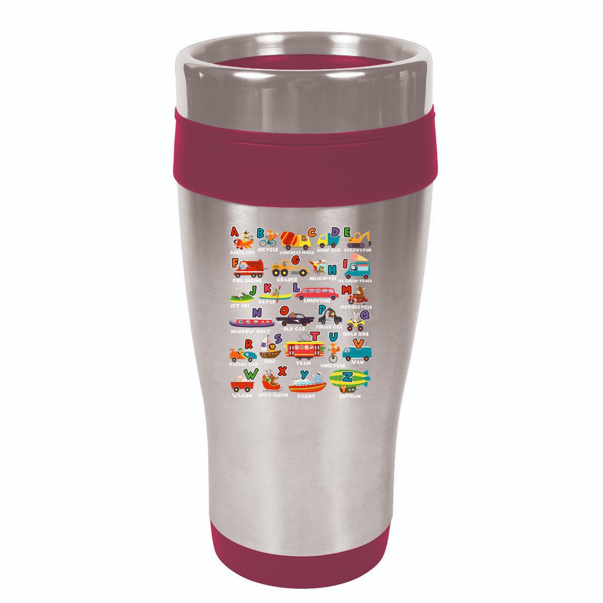 Alphabet Learning Transportation Animal Letter ABCs teacher 16oz Travel Tumbler