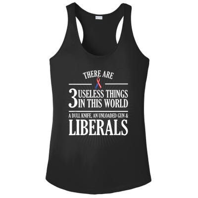 Anti Liberal TShirt: Useless Liberals, Liberal Tears Ladies PosiCharge Competitor Racerback Tank