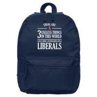 Anti Liberal TShirt: Useless Liberals, Liberal Tears 16 in Basic Backpack