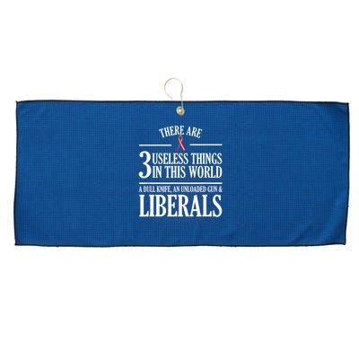 Anti Liberal TShirt: Useless Liberals, Liberal Tears Large Microfiber Waffle Golf Towel