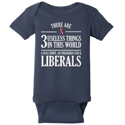 Anti Liberal TShirt: Useless Liberals, Liberal Tears Baby Bodysuit