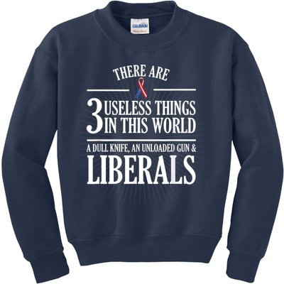 Anti Liberal TShirt: Useless Liberals, Liberal Tears Kids Sweatshirt