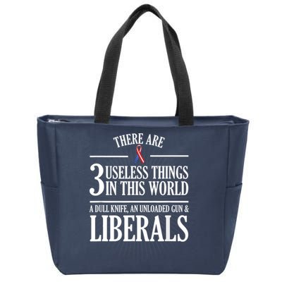 Anti Liberal TShirt: Useless Liberals, Liberal Tears Zip Tote Bag