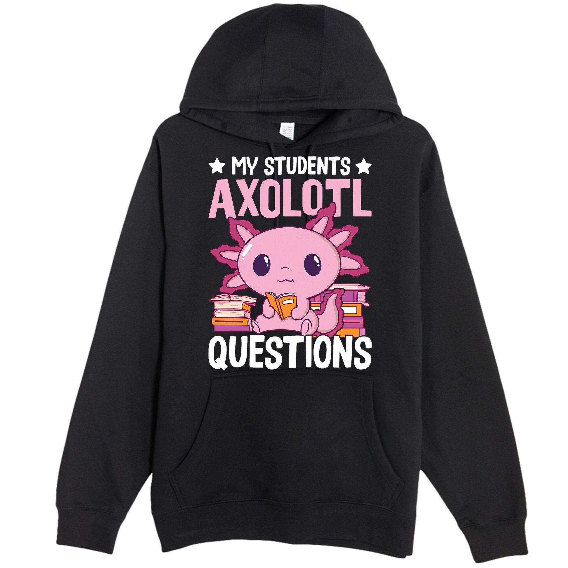 Axolotl Lover Teacher - My Students Axolotl Questions  Premium Pullover Hoodie