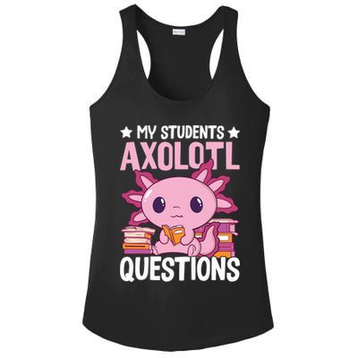 Axolotl Lover Teacher - My Students Axolotl Questions  Ladies PosiCharge Competitor Racerback Tank
