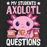 Axolotl Lover Teacher - My Students Axolotl Questions  Large Microfiber Waffle Golf Towel