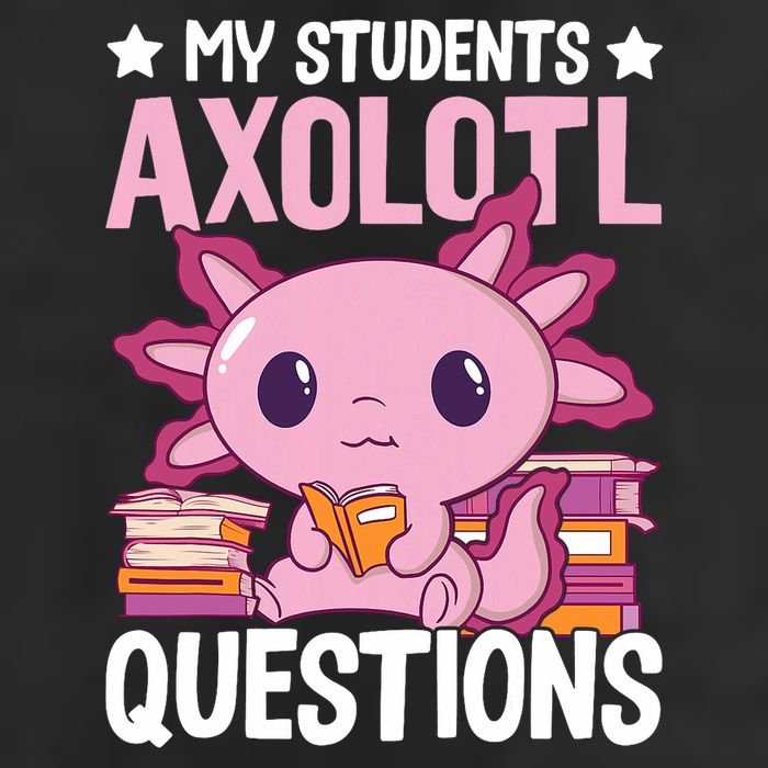 Axolotl Lover Teacher - My Students Axolotl Questions  Large Microfiber Waffle Golf Towel