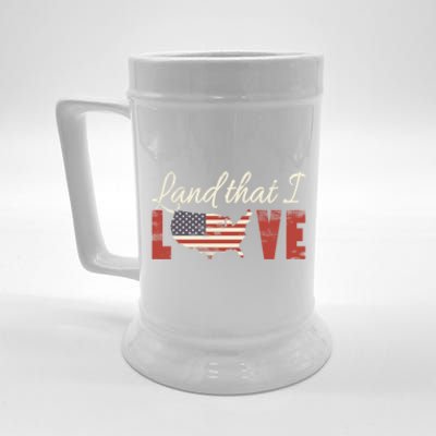 America Land That I Love Usa Flag Gift Beer Stein