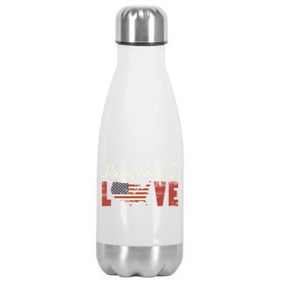 America Land That I Love Usa Flag Gift Stainless Steel Insulated Water Bottle