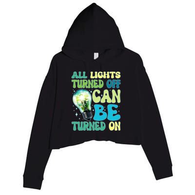 All Lights Turned Off Can Be Turned On Crop Fleece Hoodie