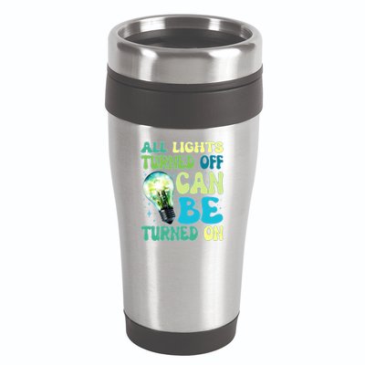 All Lights Turned Off Can Be Turned On 16oz Travel Tumbler