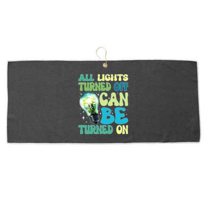 All Lights Turned Off Can Be Turned On Large Microfiber Waffle Golf Towel