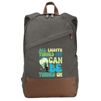 All Lights Turned Off Can Be Turned On Cotton Canvas Backpack