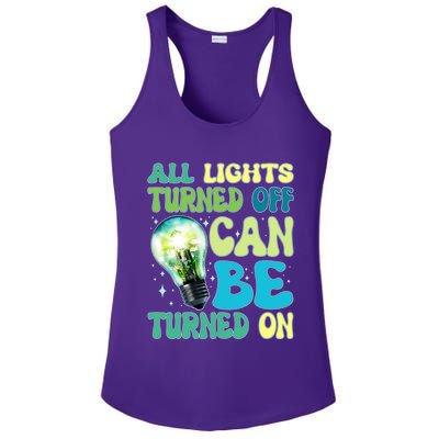 All Lights Turned Off Can Be Turned On Ladies PosiCharge Competitor Racerback Tank