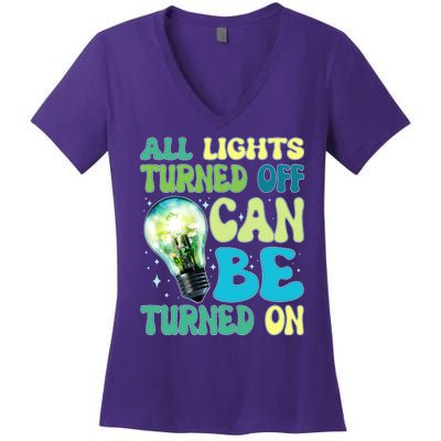 All Lights Turned Off Can Be Turned On Women's V-Neck T-Shirt