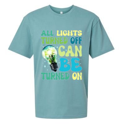 All Lights Turned Off Can Be Turned On Sueded Cloud Jersey T-Shirt