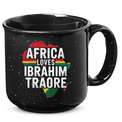 Africa Loves Traore Burkina Faso- Ibrahim Traoré  15oz Campfire Ceramic Mug
