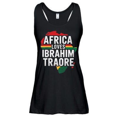 Africa Loves Traore Burkina Faso- Ibrahim Traoré  Ladies Essential Flowy Tank