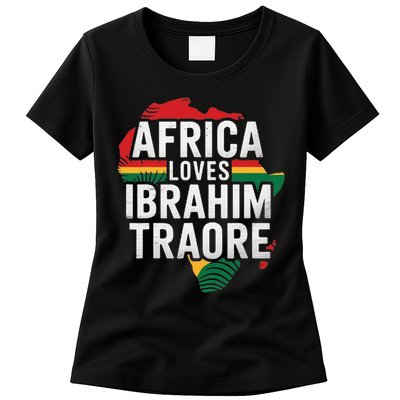Africa Loves Traore Burkina Faso- Ibrahim Traoré  Womens T-Shirt