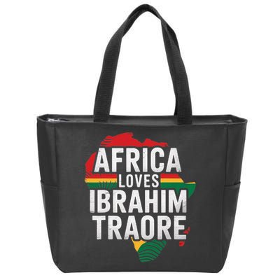Africa Loves Traore Burkina Faso- Ibrahim Traoré  Zip Tote Bag
