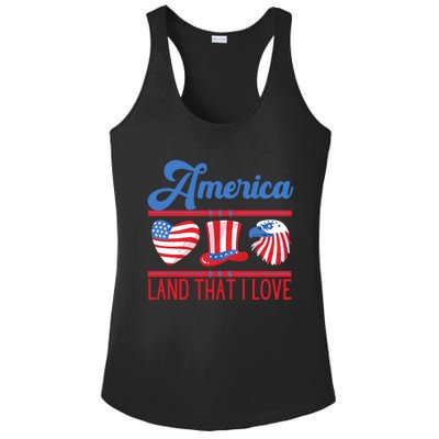 America Land That I Love Gift Ladies PosiCharge Competitor Racerback Tank