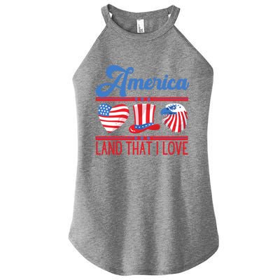 America Land That I Love Gift Women’s Perfect Tri Rocker Tank