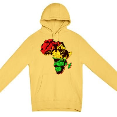 African Lion Traditional Pattern Colors Premium Pullover Hoodie