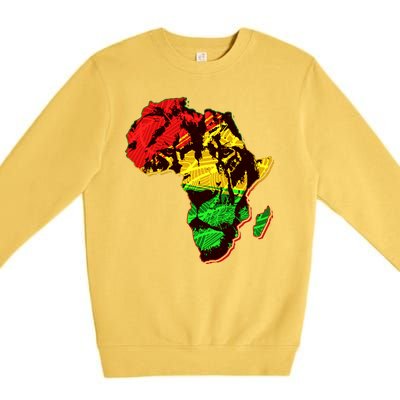 African Lion Traditional Pattern Colors Premium Crewneck Sweatshirt