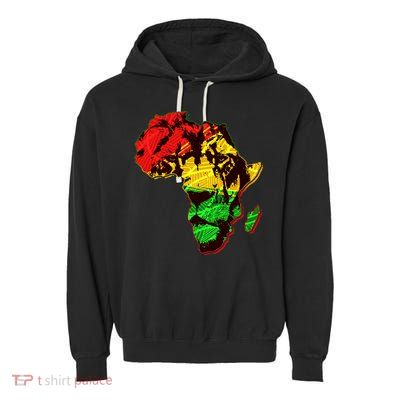 African Lion Traditional Pattern Colors Garment-Dyed Fleece Hoodie