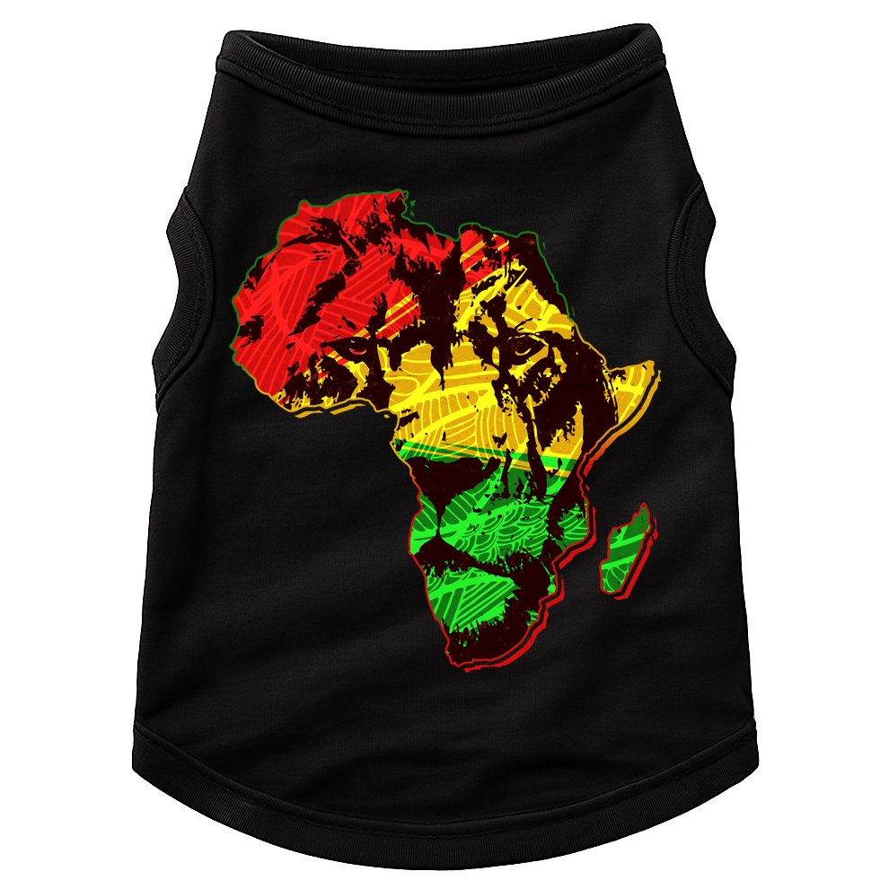 African Lion Traditional Pattern Colors Doggie Tank