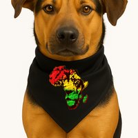 African Lion Traditional Pattern Colors USA-Made Doggie Bandana