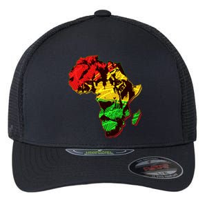 African Lion Traditional Pattern Colors Flexfit Unipanel Trucker Cap