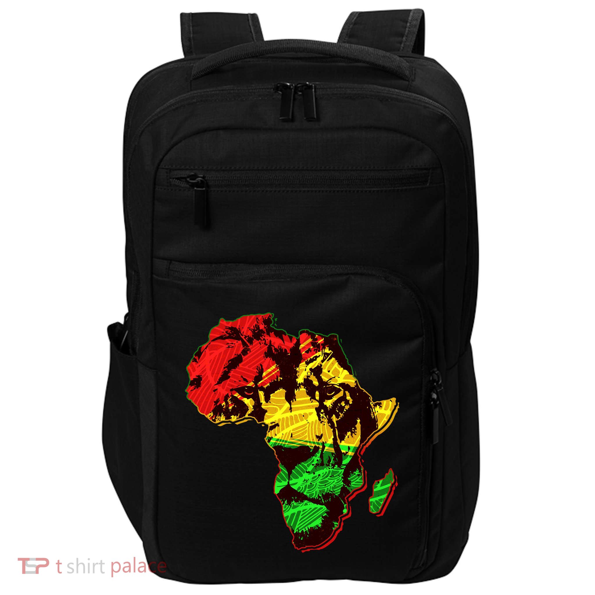 African Lion Traditional Pattern Colors Impact Tech Backpack