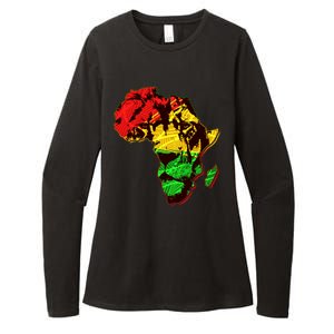 African Lion Traditional Pattern Colors Womens CVC Long Sleeve Shirt