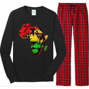 African Lion Traditional Pattern Colors Long Sleeve Pajama Set