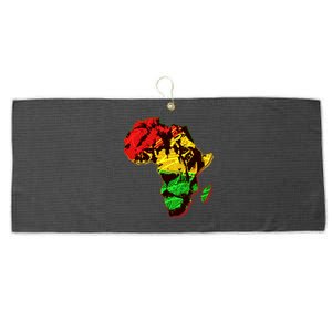 African Lion Traditional Pattern Colors Large Microfiber Waffle Golf Towel