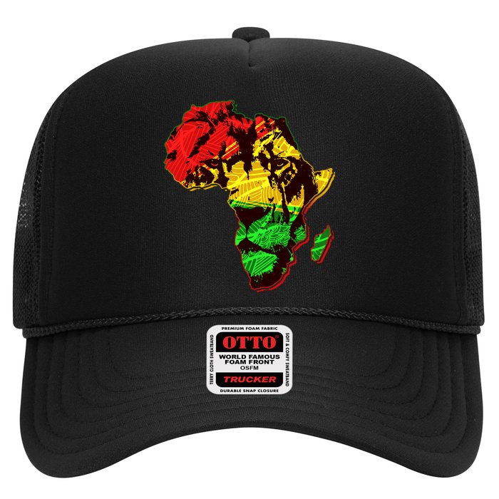 African Lion Traditional Pattern Colors Trucker Hat