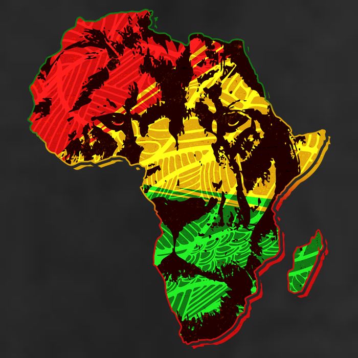 African Lion Traditional Pattern Colors Trucker Hat