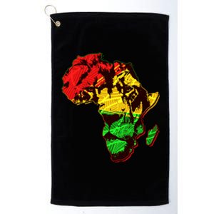 African Lion Traditional Pattern Colors Platinum Collection Golf Towel