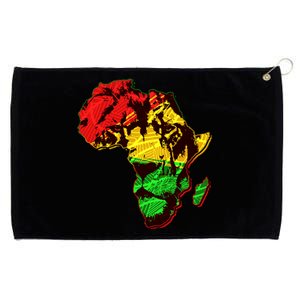 African Lion Traditional Pattern Colors Grommeted Golf Towel