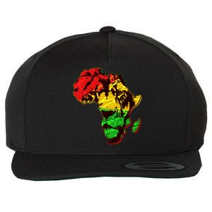 African Lion Traditional Pattern Colors Wool Snapback Cap